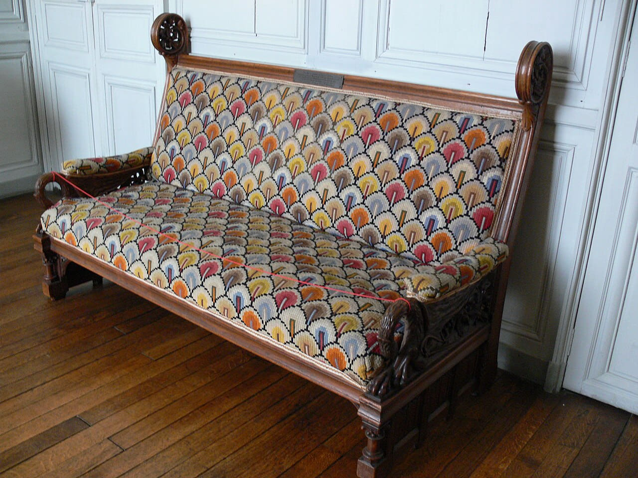 Settle Viollet-le-Duc Compiègne wallpaper in mint and charcoal tones, Full HD, 4:3 format for phone