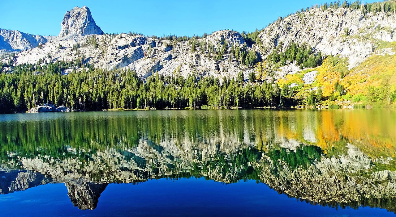 Sierra Reflections, Lake George 2016 - Explored wallpaper in sky blue and olive tones, Full HD, 16:9 format for desktop