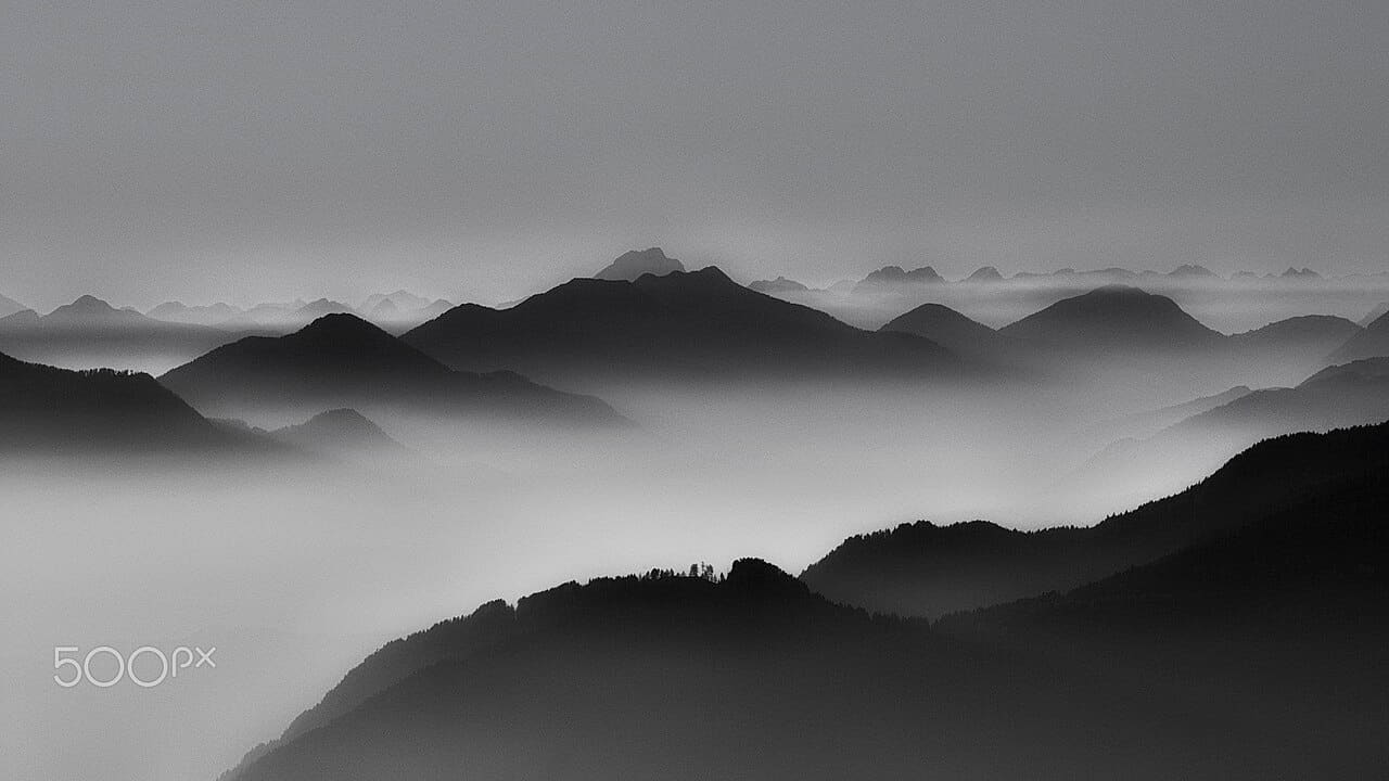 Sometimes I Dream In Black And White wallpaper in slate and sage green tones, Full HD, 16:9 format for phone
