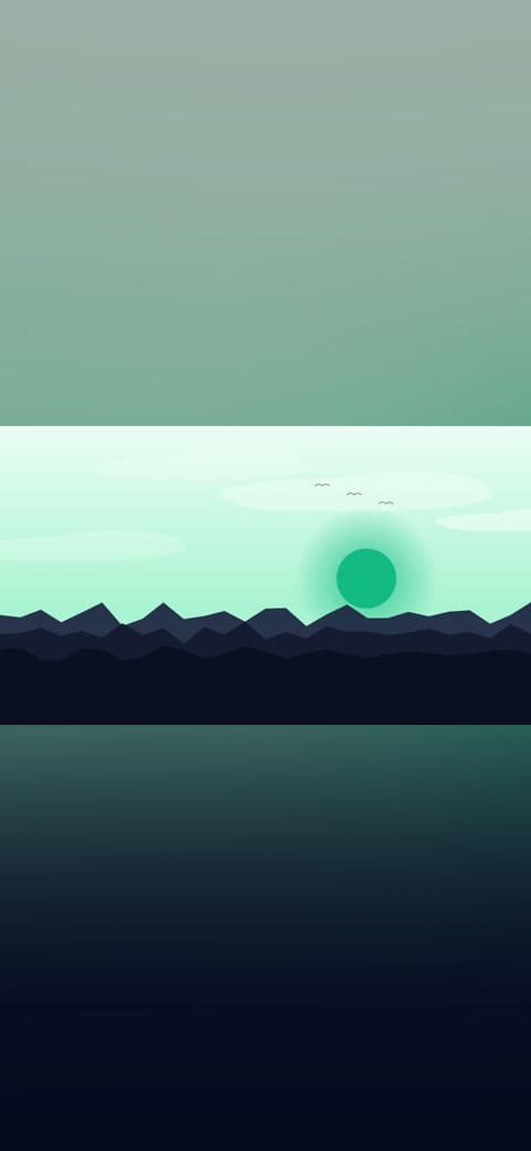 Starry ridge 2 wallpaper in near-black and mint tones, 4K, 16:9 format for phone