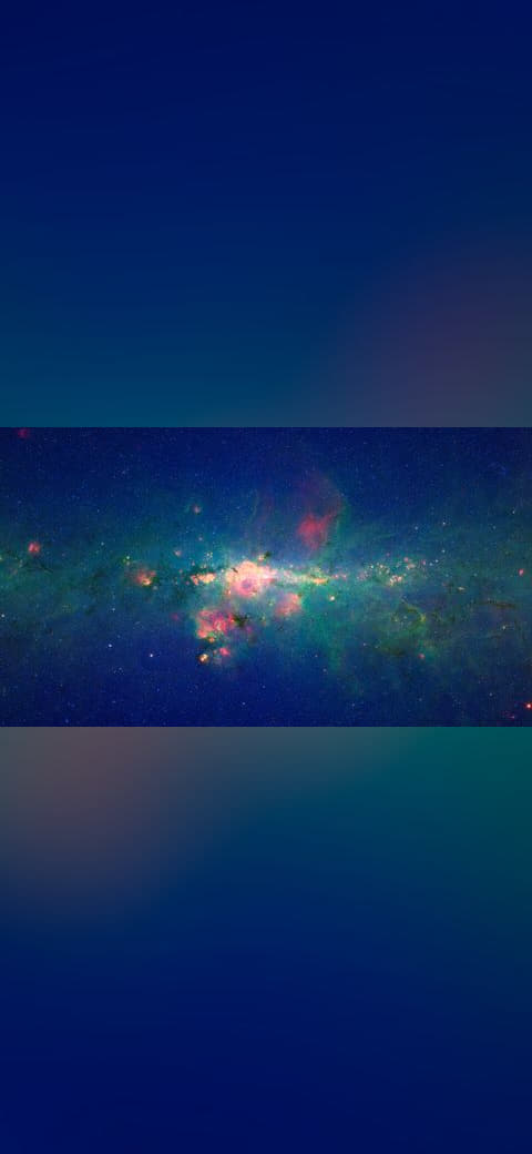 Stars Gather in 'Downtown' Milky Way wallpaper in midnight blue and deep green tones, Full HD, 16:9 format for desktop