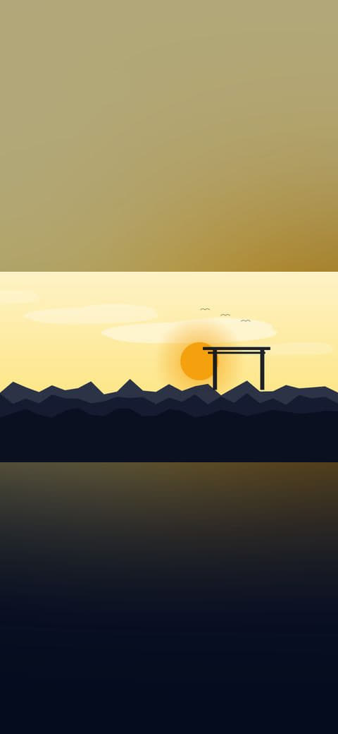Sunrise valley wallpaper in near-black and cream tones, 4K, 16:9 format for phone