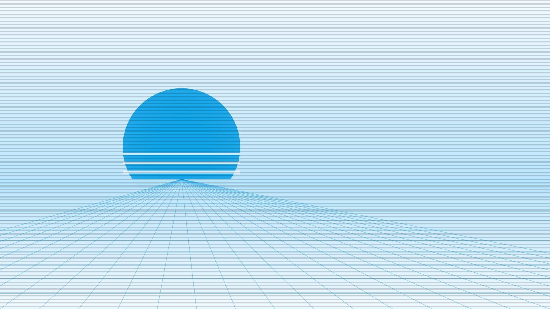 Fondo de pantalla Synthwave horizon 2 en tonos mint y pale sky, 4K, formato 16:9 para PC