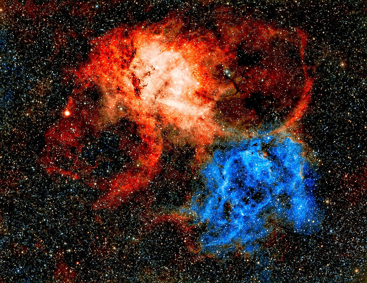 Fondo de pantalla The Lion nebula en tonos near-black y near-black, Full HD, formato 4:3 para PC