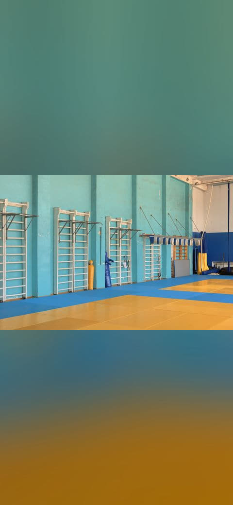 Wrestling gym 13 wallpaper in sand and sky blue tones, Full HD, 4:3 format for phone